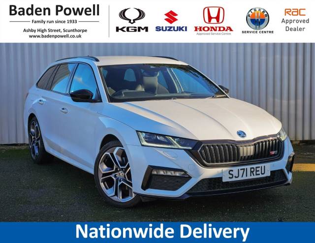 Skoda Octavia 2.0 TDI 200 vRS 5dr DSG Estate Diesel WHITE