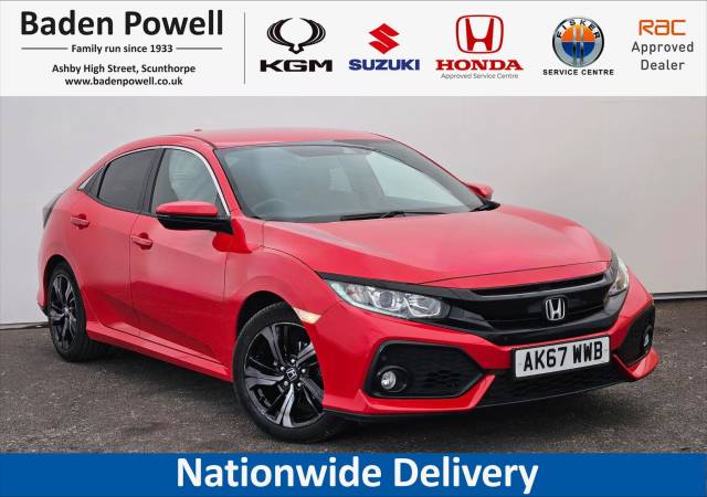 Honda Civic 1.0 VTEC Turbo SR 5dr Hatchback Petrol RED